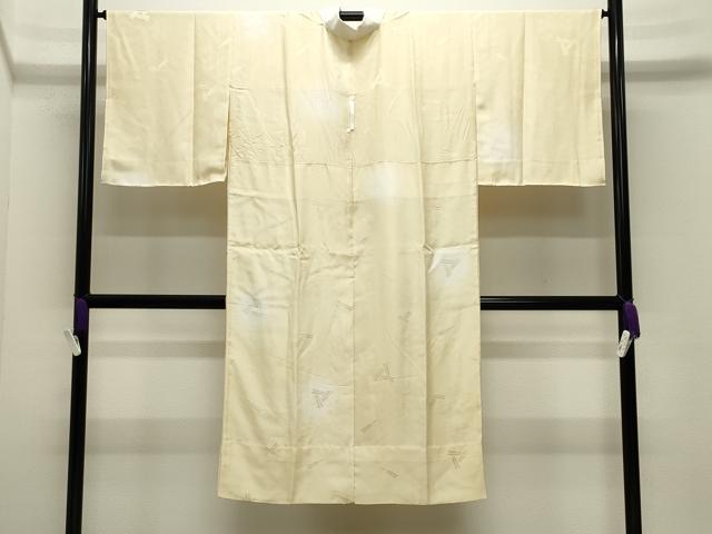 平和屋着物●長襦袢　無双仕立て　扇面麻の葉地紋　蛍暈し　正絹　逸品　CABG4767gh