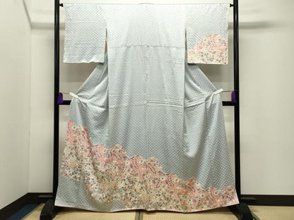 平和屋着物●訪問着　総絞り　辻が花　正絹　逸品　CABG4770gh