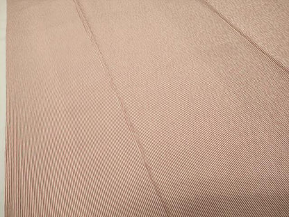 平和屋着物●江戸小紋　万筋　鉄朱色×白色　正絹　逸品　CABG4771gh