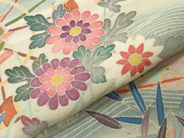 平和屋着物●本加賀友禅作家　二塚長生　色留袖　風景花文　暈し染め　正絹　逸品　CABG4777gh