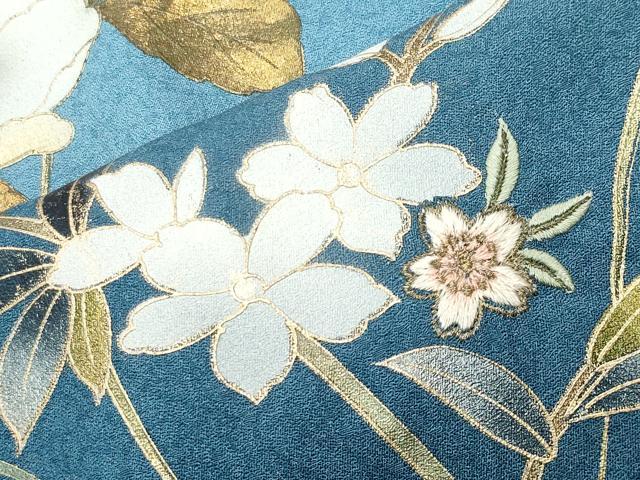 平和屋着物●訪問着　螺鈿　刺繍　枝花文　暈し染め　金彩　正絹　逸品　CABG4778gh