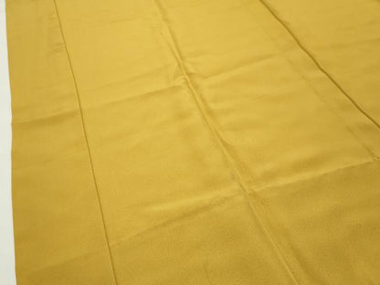 平和屋着物●長襦袢　無双仕立て　色無地　山吹茶色　正絹　逸品　CABG4780gh