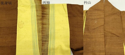 平和屋着物●上質な紬　間道　正絹　逸品　CABG4783gh