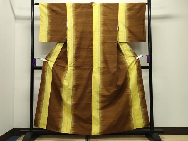 平和屋着物●上質な紬　間道　正絹　逸品　CABG4783gh