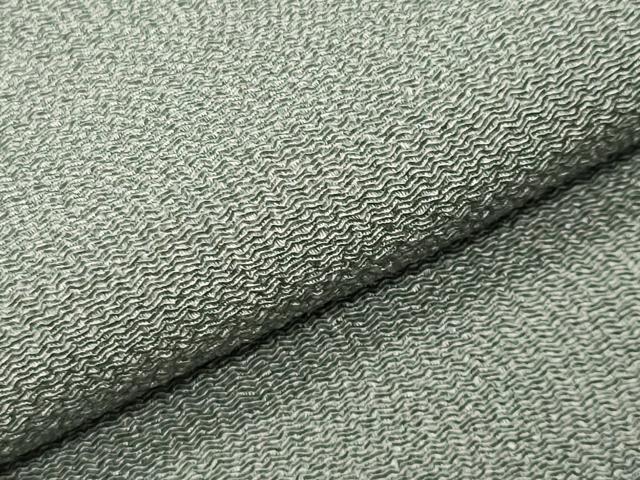 平和屋着物●江戸小紋　草木染　鮫小紋柄　鬼しぼ縮緬　正絹　逸品　CABG4787gh