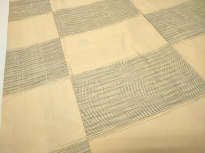 平和屋着物●訪問着　紬地　市松吉祥丸文　やまと誂製　ロング丈　正絹　逸品　CABG4789gh