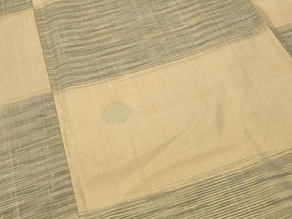 平和屋着物●訪問着　紬地　市松吉祥丸文　やまと誂製　ロング丈　正絹　逸品　CABG4789gh