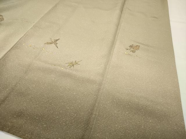 平和屋着物●訪問着　駒刺繍　鳳凰蓑亀松竹梅文　暈し染め　金彩　正絹　逸品　CABG4790gh