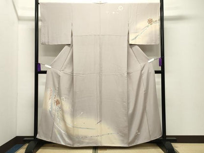 平和屋着物●訪問着　鬘帯花文　暈し染め　金彩　正絹　逸品　CABG4791gh