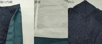 平和屋着物●結城紬　花唐草文　正絹　逸品　CABG4794gh