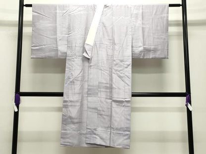 平和屋着物●長襦袢　無双仕立て　色無地　切嵌地紋　白藤色　やまと誂製　正絹　逸品　CABG4795gh