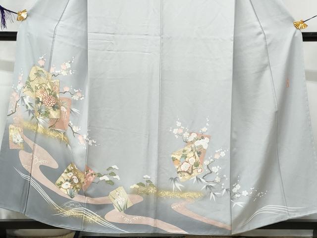 平和屋着物■豪華色留袖　作家物　破れ色紙重ね群鶴流水花文　暈し染め　金彩　正絹　逸品　CABG4801fb