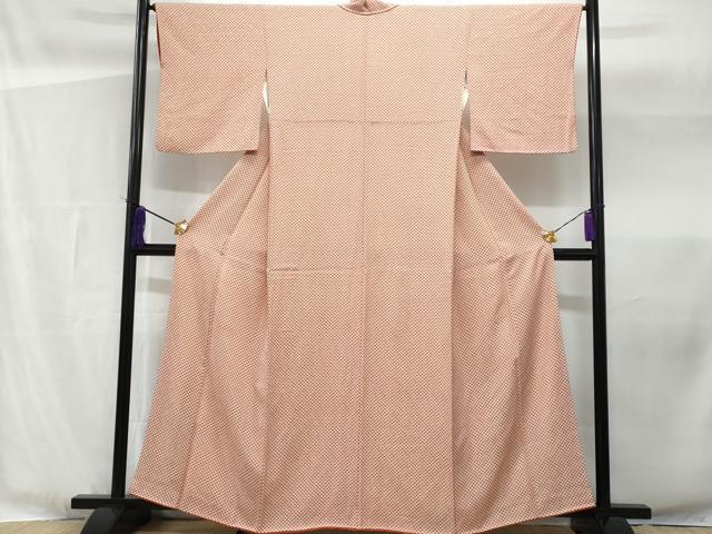 平和屋着物■上質な小紋　菱文　正絹　逸品　CABG4803fb