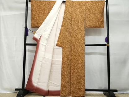 平和屋着物■上質な小紋　花唐草文　正絹　逸品　CABG4804fb