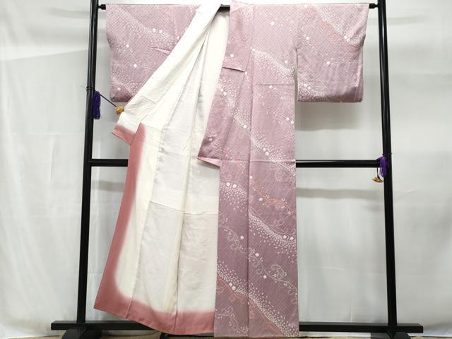 平和屋着物■上質な小紋　絞り　唐草文　正絹　逸品　CABG4805fb