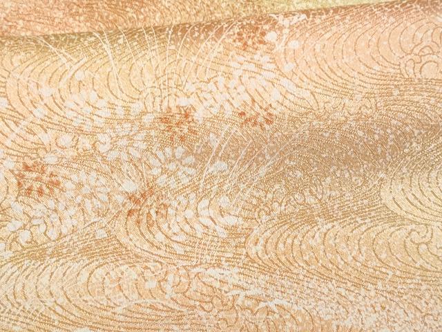 平和屋着物■上質な小紋　立波枝花文　暈し染め　正絹　逸品　CABG4809fb