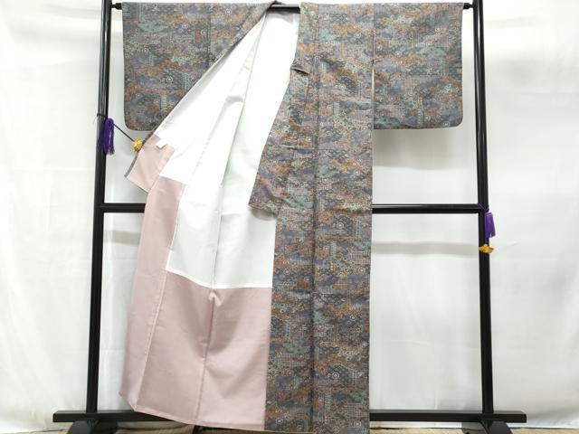 平和屋着物■小紋　吉祥花文　洗える着物　CABG4810fb