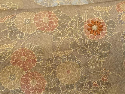 平和屋着物■訪問着　刺繍　雲取り花文　暈し染め　金彩　正絹　逸品　未使用　CABG4815fb