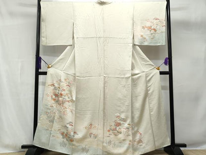 平和屋着物■訪問着 立波御所車花文 暈し染め 金彩 正絹 逸品 CABG4818fb