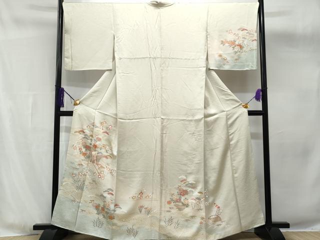 平和屋着物■訪問着 立波御所車花文 暈し染め 金彩 正絹 逸品 CABG4818fb