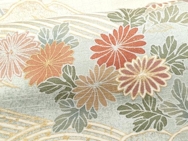 平和屋着物■訪問着 立波御所車花文 暈し染め 金彩 正絹 逸品 CABG4818fb