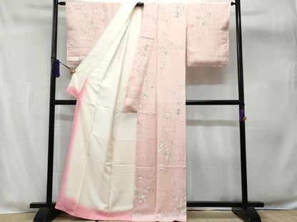平和屋着物■上質な小紋　片輪車枝葉文　正絹　逸品　CABG4819fb