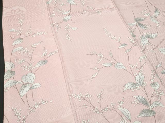 平和屋着物■上質な小紋　片輪車枝葉文　正絹　逸品　CABG4819fb