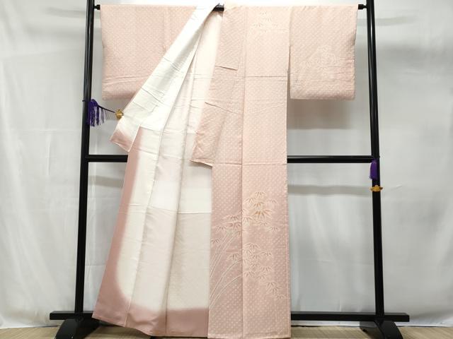 平和屋着物■訪問着　絞り　笹竹文　暈し染め　正絹　逸品　CABG4821fb