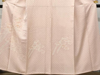 平和屋着物■訪問着　絞り　笹竹文　暈し染め　正絹　逸品　CABG4821fb