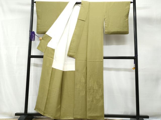 平和屋着物■豪華色留袖　樹林文　根岸色　正絹　逸品　CABG4824fb