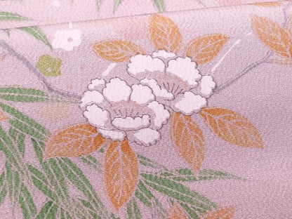 平和屋着物■上質な小紋　枝花文　正絹　逸品　CABG4825fb