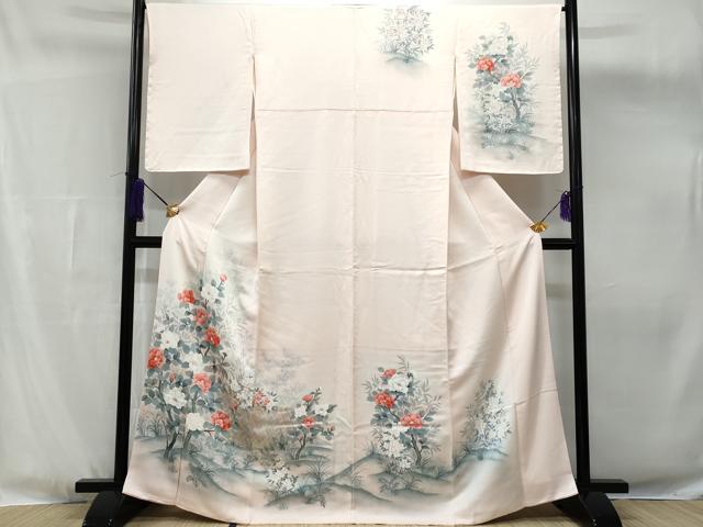平和屋着物■訪問着　籬枝花文　正絹　逸品　CABG4830fb