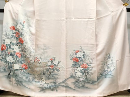 平和屋着物■訪問着　籬枝花文　正絹　逸品　CABG4830fb