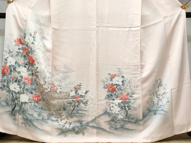 平和屋着物■訪問着　籬枝花文　正絹　逸品　CABG4830fb