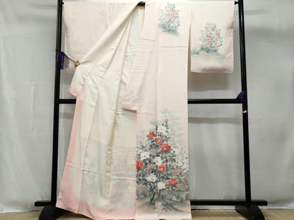 平和屋着物■訪問着　籬枝花文　正絹　逸品　CABG4830fb