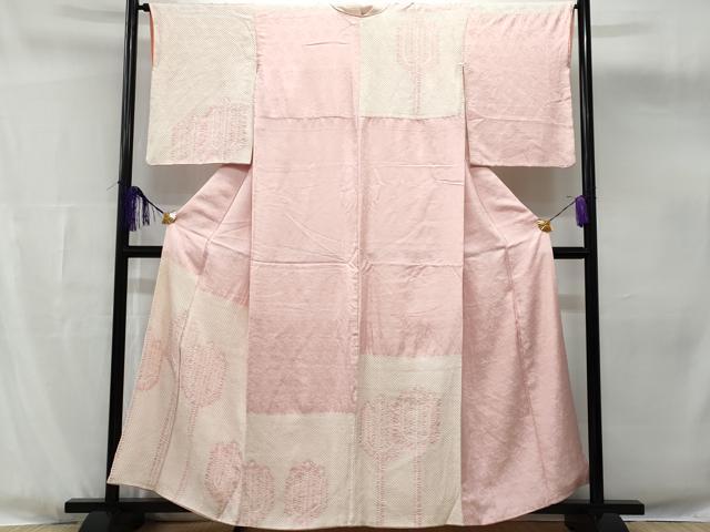 平和屋着物■訪問着 絞り 幾何学文様 正絹 逸品 CABG4831fb