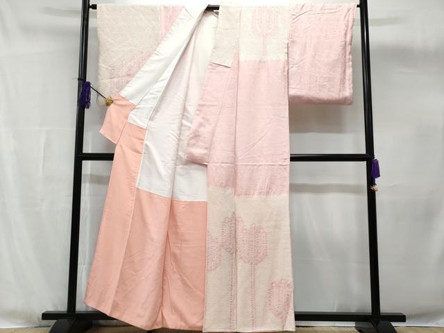 平和屋着物■訪問着 絞り 幾何学文様 正絹 逸品 CABG4831fb