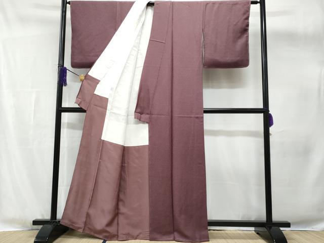 平和屋着物■上質な色無地 濃色 正絹 逸品 未使用 CABG4833fb