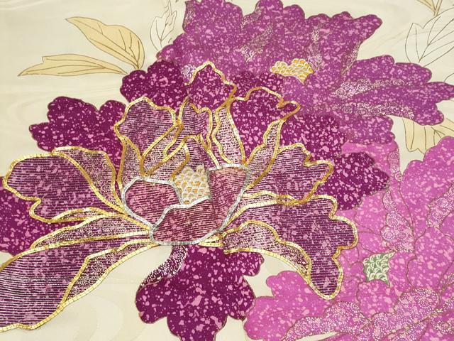 平和屋着物□豪華振袖 駒刺繍 流水枝花文 金銀彩 正絹 逸品