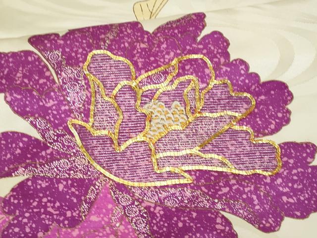 平和屋着物●豪華振袖　駒刺繍　枝花文　金銀彩　正絹　逸品　DABC2439ud 平和屋着物□豪華振袖 駒刺繍 流水枝花文 金銀彩 正絹 逸品 CABG4836fb