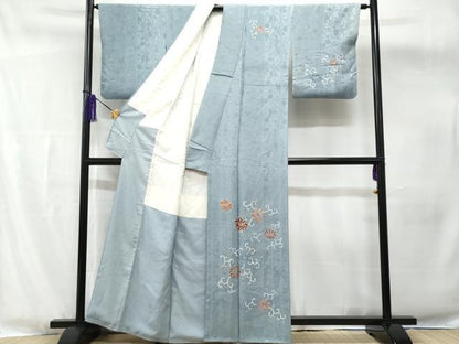 平和屋着物■訪問着 刺繍 花唐草文 金彩 正絹 逸品 CABG4838fb