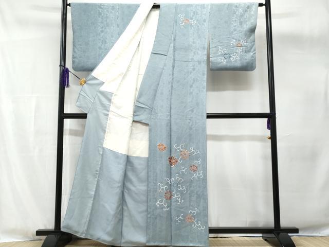 平和屋着物■訪問着 刺繍 花唐草文 金彩 正絹 逸品 CABG4838fb