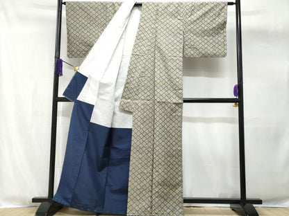 平和屋着物■上質な紬 吉祥文 正絹 逸品 未使用 CABG4840fb