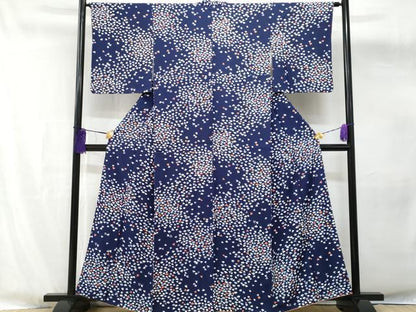 平和屋着物■上質な小紋 扇面文 正絹 逸品 CABG4842fb