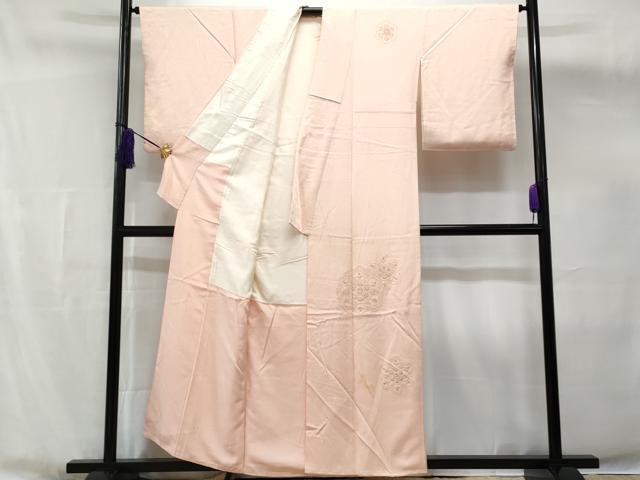 平和屋着物■中国三大刺繍　相良刺繍　訪問着　正倉院花文　銀糸　正絹　逸品　CABG4846fb