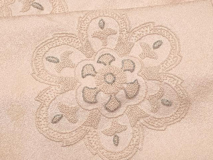 平和屋着物■中国三大刺繍　相良刺繍　訪問着　正倉院花文　銀糸　正絹　逸品　CABG4846fb
