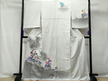 平和屋着物■訪問着　籬枝花文　暈し染め　金彩　正絹　逸品　CABG4852fb