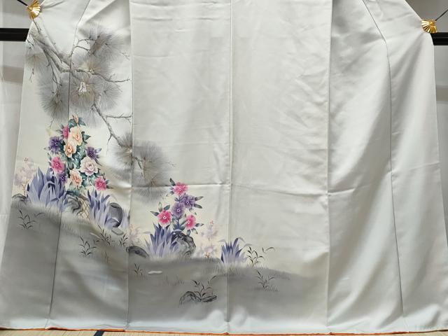 平和屋着物■訪問着　籬枝花文　暈し染め　金彩　正絹　逸品　CABG4852fb