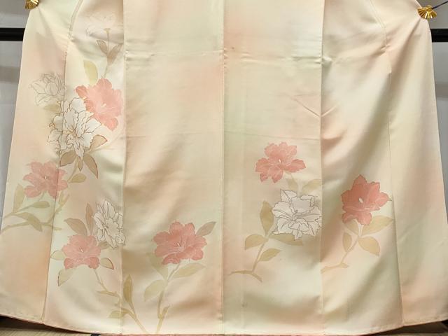 平和屋着物■訪問着 駒刺繍 枝花文 暈し染め 金彩 正絹 逸品 CABG4855fb