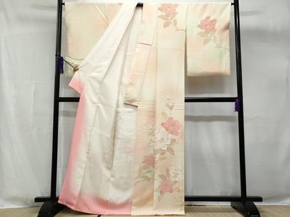 平和屋着物■訪問着 駒刺繍 枝花文 暈し染め 金彩 正絹 逸品 CABG4855fb